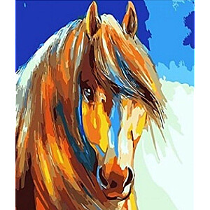 Алмазная мозаика - Лошадь с пышной гривой.