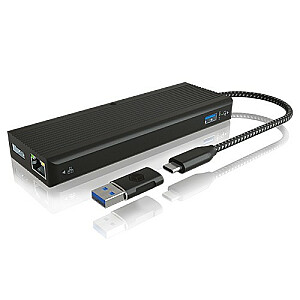 IB-DK4080AC Док-станция 9-в-1, 2x HDMI и 2x DisplayPoprt, USB, комбинированная гарнитура, LAN, подача питания до 100 Вт