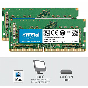 DDR4 SODIMM atmiņa Apple Mac 64GB (2*32GB)/2666 CL19 (16bit)