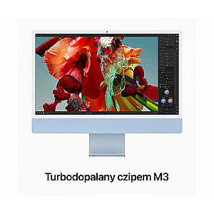 24 collu iMac: M3 8/10, 8 GB SSD, 512 GB — zils