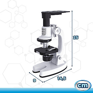 Микроскоп с экспериментальным комплектом увеличение 200x, 600x и 1200x CB47420