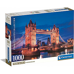 1000 gabalu puzle Compact Tower Bridge naktī
