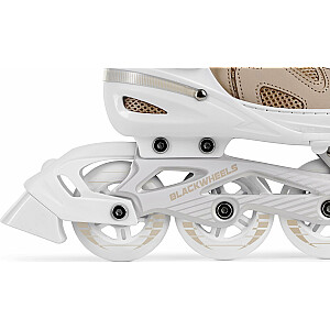 Регулируемые роликовые коньки Blackwheels Flex Pro для отдыха, бежевые, размеры 38-41