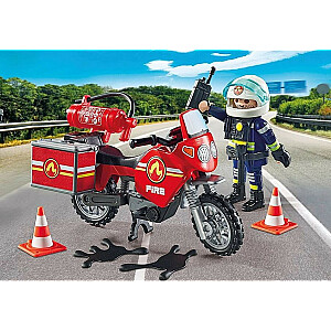 Playmobil Action Heroes 71466 Мотоцикл пожарной команды на месте аварии