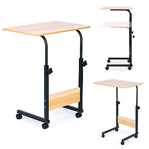 Стол для ноутбука на колесиках, письменный стол, прикрепленный к дивану-креслу - коричневый