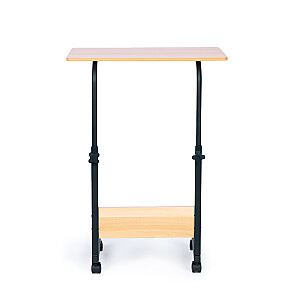 Klēpjdatora galds uz riteņiem, rakstāmgalds, kas piestiprināts pie dīvāna krēsla - brūns
