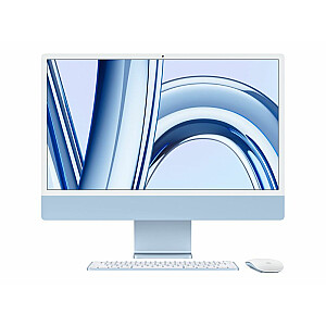 iMac 24 дюйма: M3 8/10, твердотельный накопитель 8 ГБ, 256 ГБ — синий