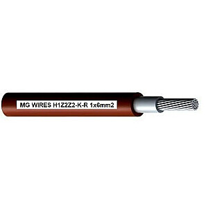 Fotoelementu kabelis // MG vadi // 1x6mm2, 0.6/1kV sarkans H1Z2Z2-K-R-6mm2 RD, 50m iepakojums
