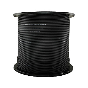 ALANTEC Optiskās šķiedras kabelis OS2 FTTH plakans SM 2J 9/125 LSOH balts, pastiprināts ar diviem tērauda stieņiem 1000m