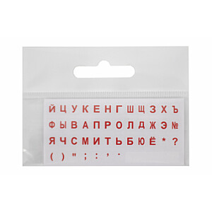 Наклейки на клавиатуру MINI Прозрачные / RED RUS BLISTER