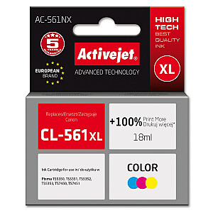 Tinte Activejet AC-561NX printerim Brother, nomaiņa Canon CL-561XL; Augstākā; 18 ml; Krāsa
