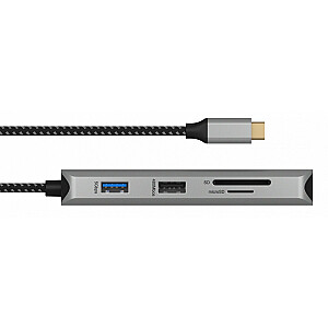 IB-DK4012-CPD Док-станция 9-в-1, 2x HDMI, 4K60 Гц, 3xUSB, 100 Вт PD, LAN, кард-ридер