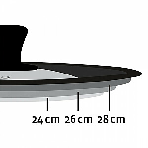 Универсальная крышка для большой кастрюли диаметром 24-28 см.