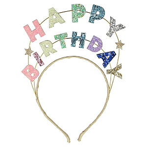 Mirdzoša matu lente "Daudz laimes dzimšanas dienā"