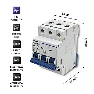 Автоматический выключатель B40 | Предохранитель | переменного тока | 40А | 3П