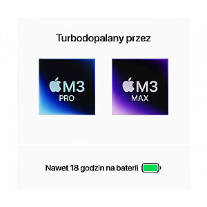 Apple MacBook Pro — M3 Pro (18.12.) | 16,2 collas | 18 GB | 512 GB | Mac OS | Sudrabs