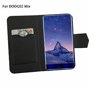 Doogee MIX Flip cover + tempered glass Black