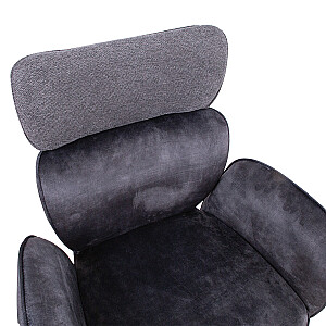 ЭДДИ стул с подлокотниками, темно-серый бархат