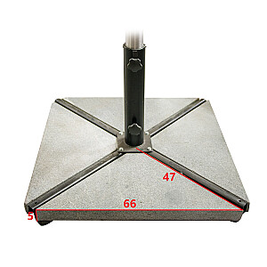 Akmeòi priekð saulessarga pamatnes 4.gb, 47x47x66xH5cm/58kg,  betona