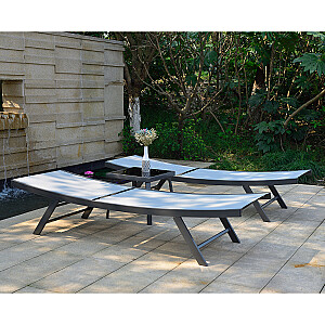 Комплект садовой мебели ARIO стол и 2 стула для хранения вещей, проволочный каркас, цвет: пельчка