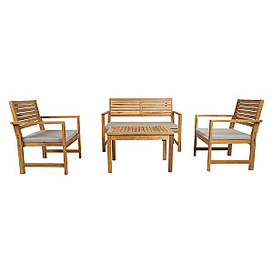 Комплект садовой мебели FORTUNA стол, скамейка и 2 стула, акация