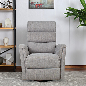 Кресло для отдыха BARCLAY 79x86xH105см с ручным механизмом, вращающееся и складное, светло-серый