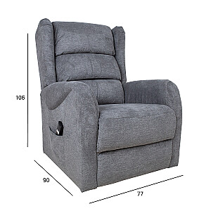 Кресло для отдыха - реклайнер БАРРИ с подъемным механизмом, серый