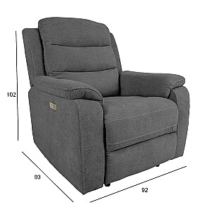 Кресло MIMI electric 92x93xH102см, серый