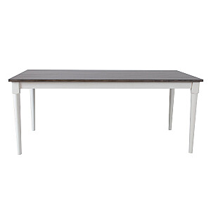 Обеденный стол JANELLE 183x91xH75см, серый/белый