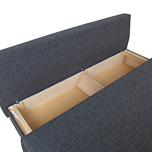 Divans-gulta VILLA ar uzglabašanas kasti, tumši peleka
