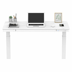 Письменный стол ERGO с 1 мотором 120x60xH72-121см, белый