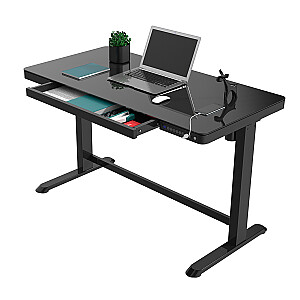 Письменный стол ERGO с 1 мотором 120х60см, черный