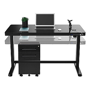 Письменный стол ERGO с 1 мотором 120х60см, черный