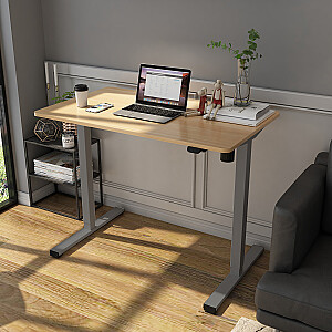 Ножка стола ERGO OPTIMAL с 1 мотором, ручка серебристого цвета
