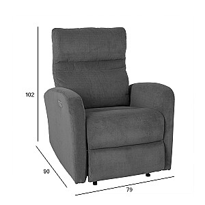 Кресло SAHARA с электромеханизмом 79x90xH102см, материал: ткань, цвет: серый