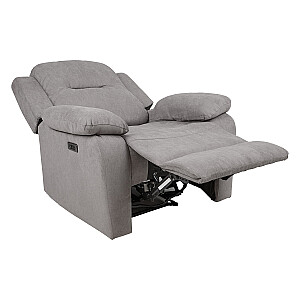 Кресло для отдыха - реклайнер LINUX электрический, серый