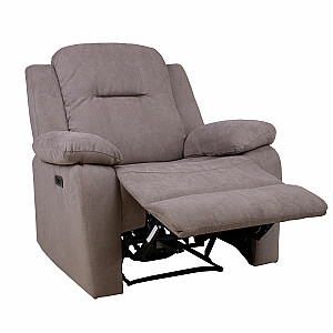 Кресло для отдыха - реклайнер LINUX электрический, серо-коричневый