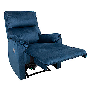 Кресло ГУСТАВ с ручным механизмом, темно-синий бархат