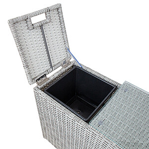 Стол обеденный ASCOT с ведерком для льда 67x34x60см, серый