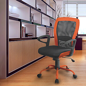 Рабочий стул LENO серый/оранжевый