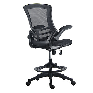 Высокий рабочий стул TRIBECCA 62,5x62xH109-128,5см, сиденье и спинка: сетка черного/серого цвета, черный каркас