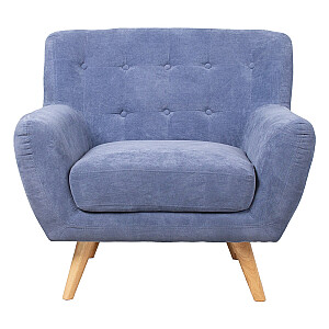 Кресло для отдыха RIHANNA 93x84xH87см, синяя ткань