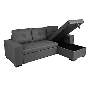 Угловой диван-кровать CARITA темно-серый