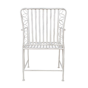 Кресло JASMINE антик белый металл