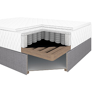 Kontinentala gulta LEVI 120x200cm, ar matraci, peleka