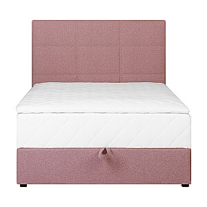 Kontinentala gulta LEVI 120x200cm, ar matraci, roza