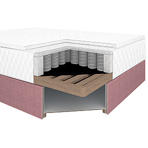 Континентальная кровать LEVI 120x200см, с матрасом, розовый