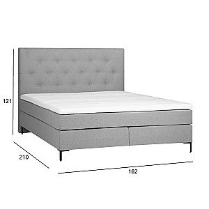 Kontinentala gulta LEONI 160x200cm, ar matraci, peleka