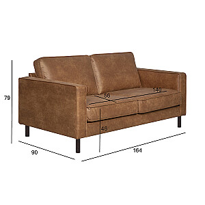 LUCAS 2-х диванный диван, коричневый