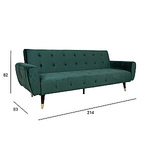 Divans gulta FALUN 214x83xH82cm, zalš samts